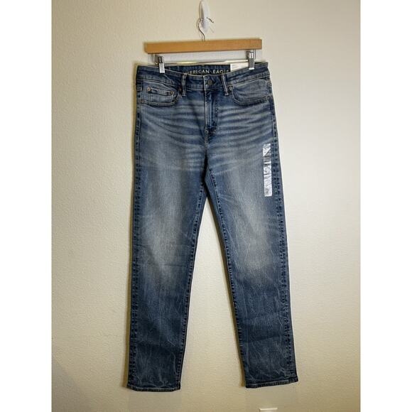 American Eagle Men's Airflex + original Straight Stretch Jeans - Size 32W x 34L - Picture 1 of 10